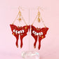 Burgundy Moth Dangles