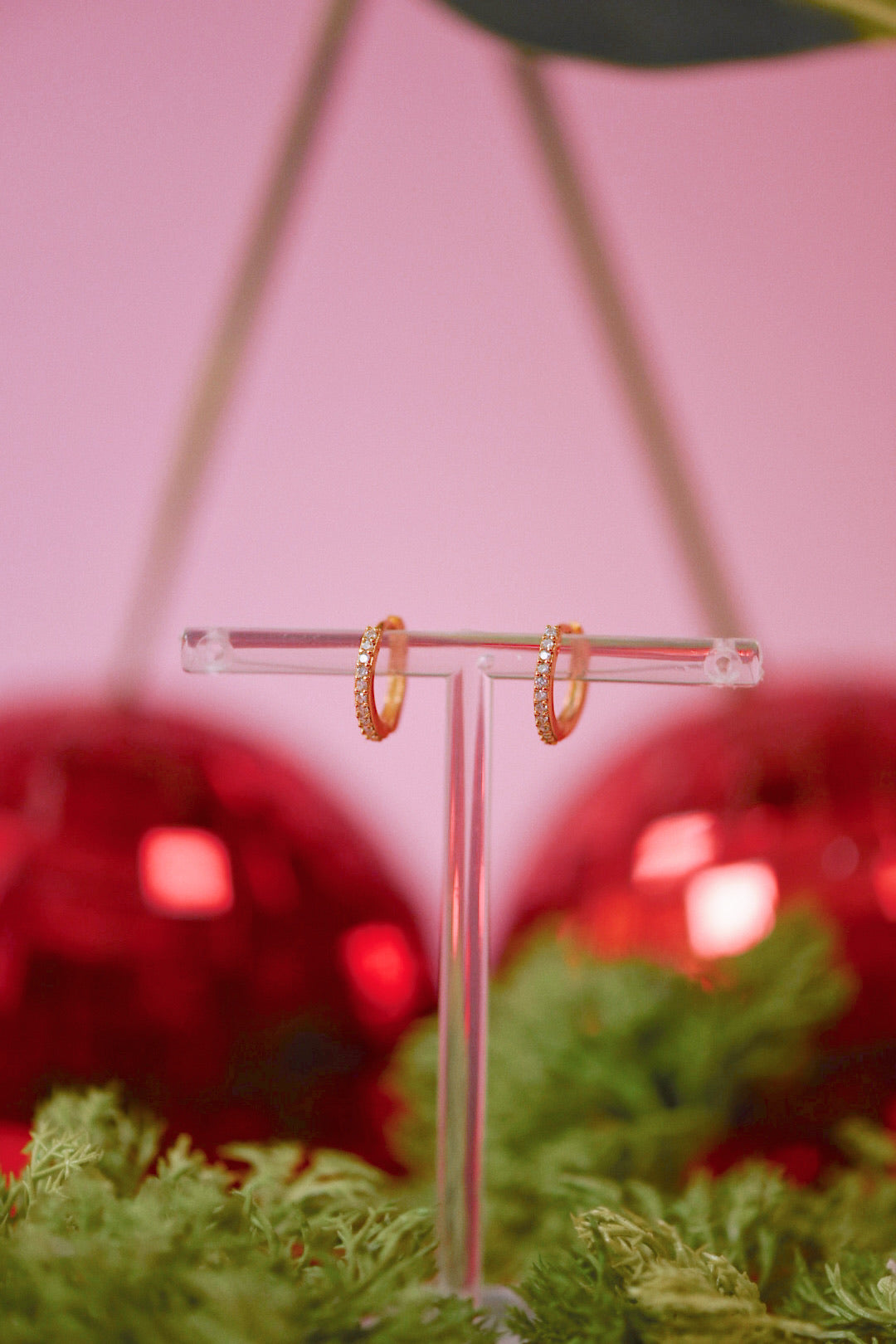 Mini Clear Jewel Huggies