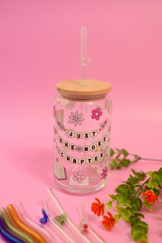 Just One More Chapter Glass Cup