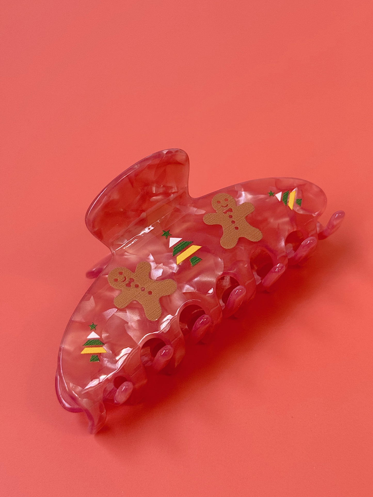 Gingerbread Man Hair Claw Clip
