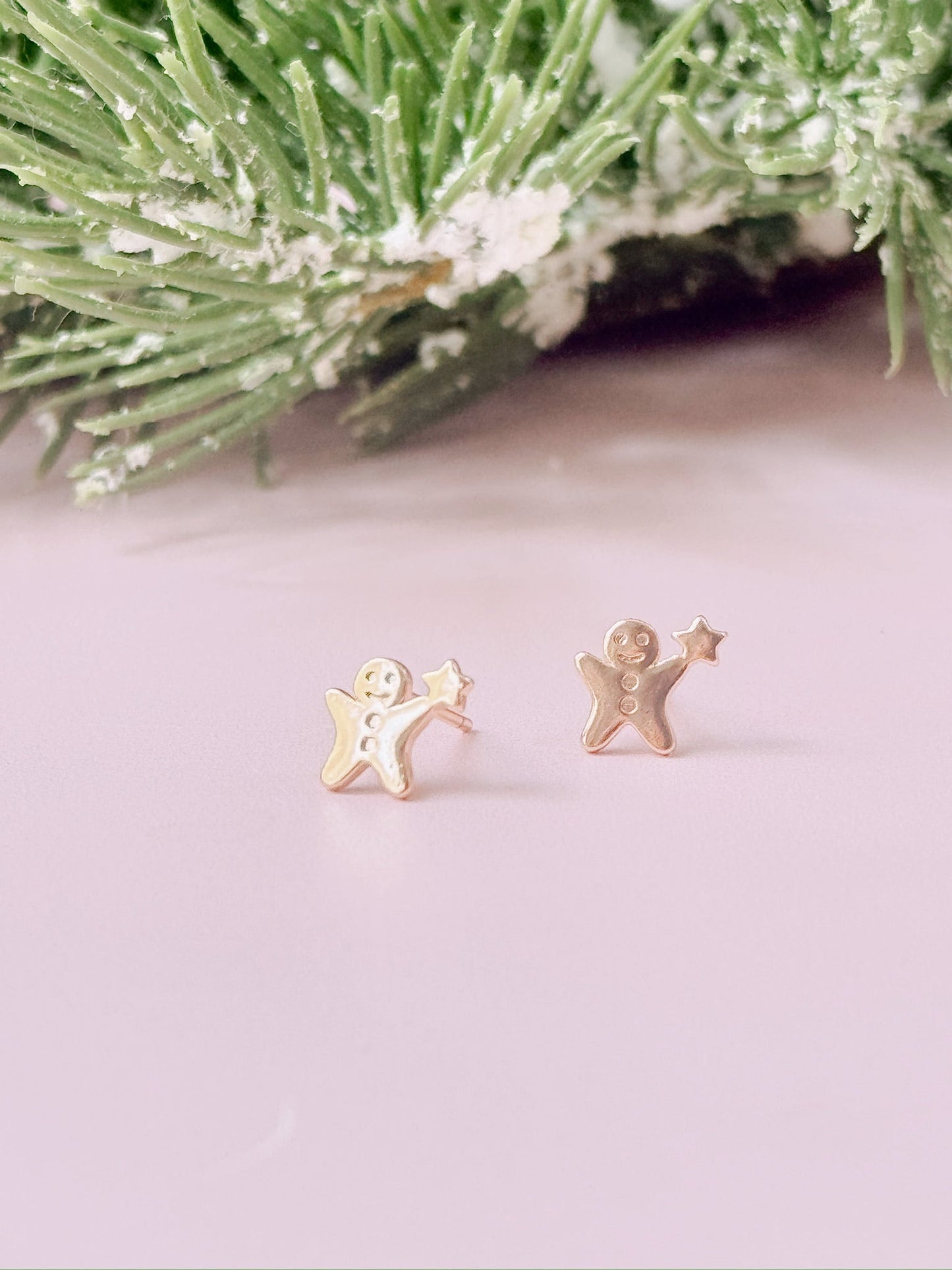 Golden Hour Designs Gingerbread Man Studs