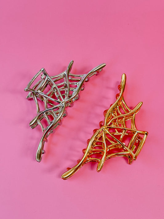 Spiderweb Metal Hair Claw
