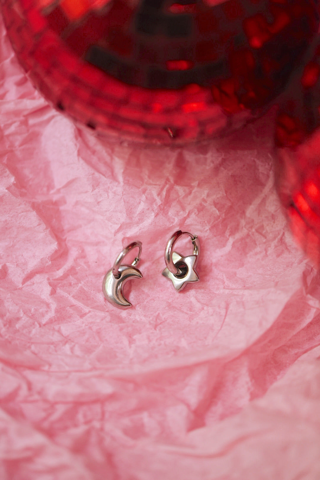 Lunar Charm Huggie Hoops