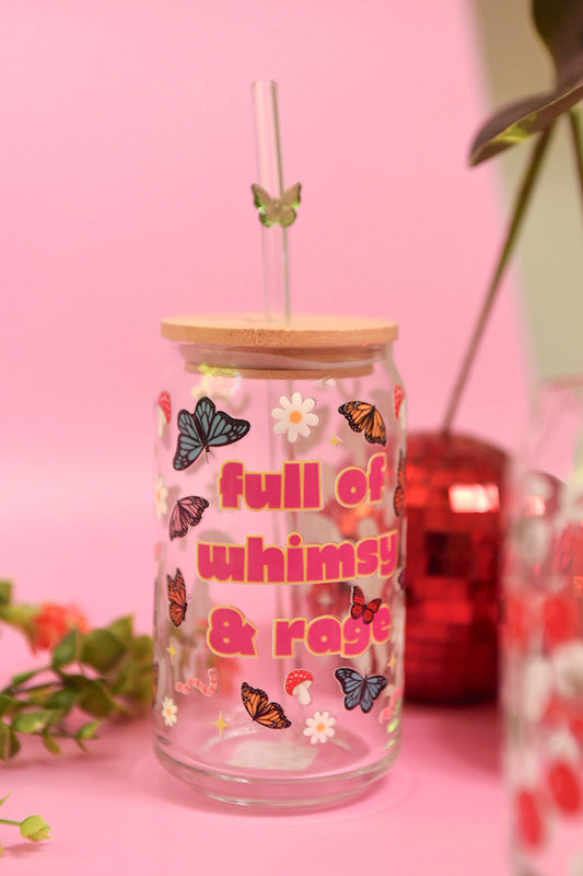 Whimsy & Rage Glass Cup