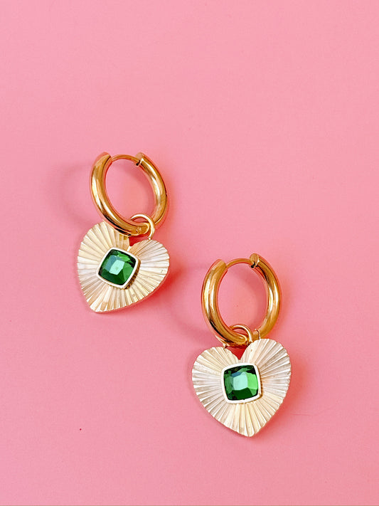Romantasy Heart Hoops - Emerald