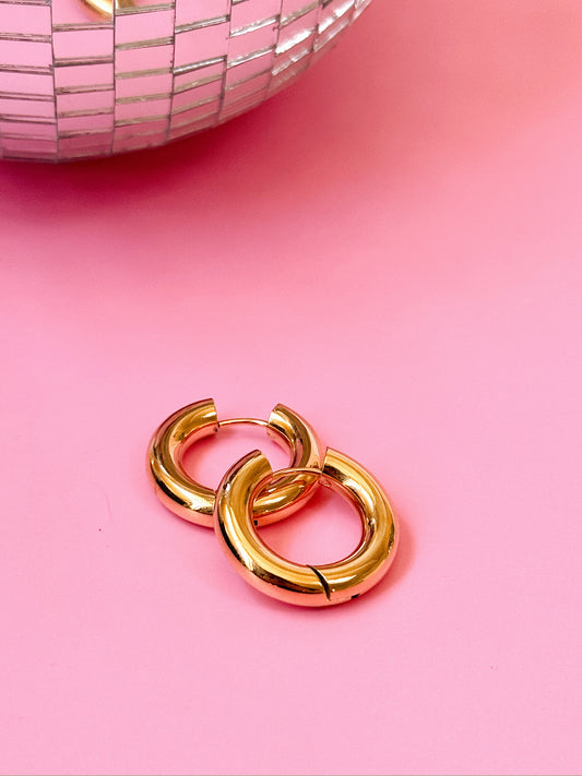 Gold Glitz Hoops