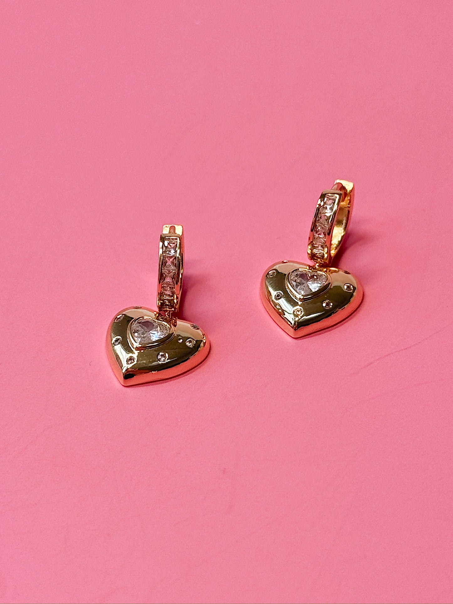 Club Serotonin Clear Jewel Heart Huggies