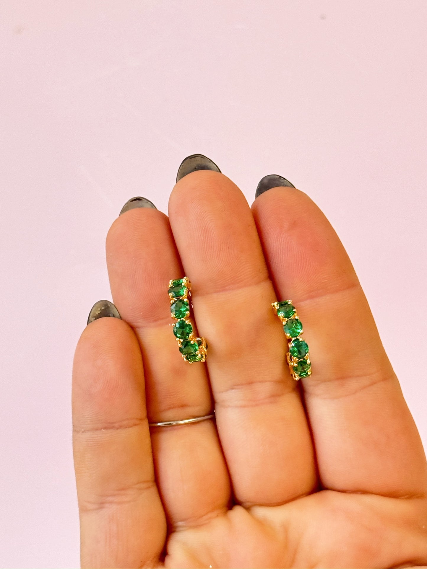 Jade Green Hoops