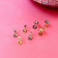 Crescent Moon Flatback Screwback Stud (Single)