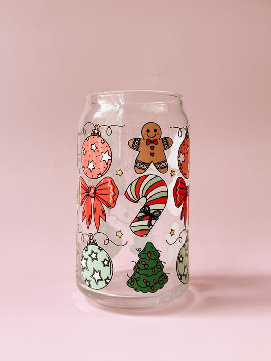 Christmas Cheer Glass Cup