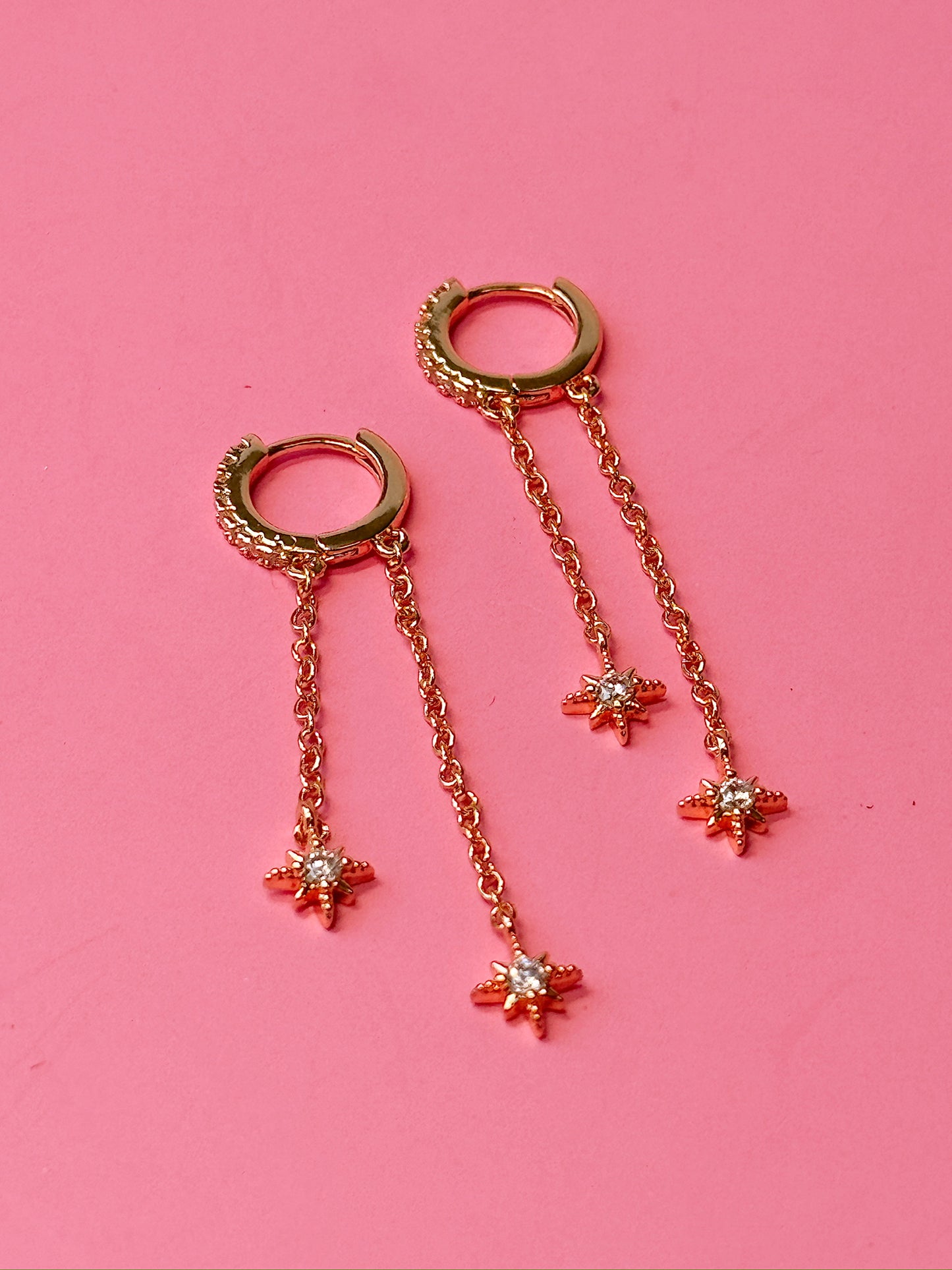 Double Nova Huggie Dangles