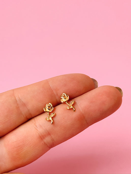 Rosey Studs (Gold + Silver)