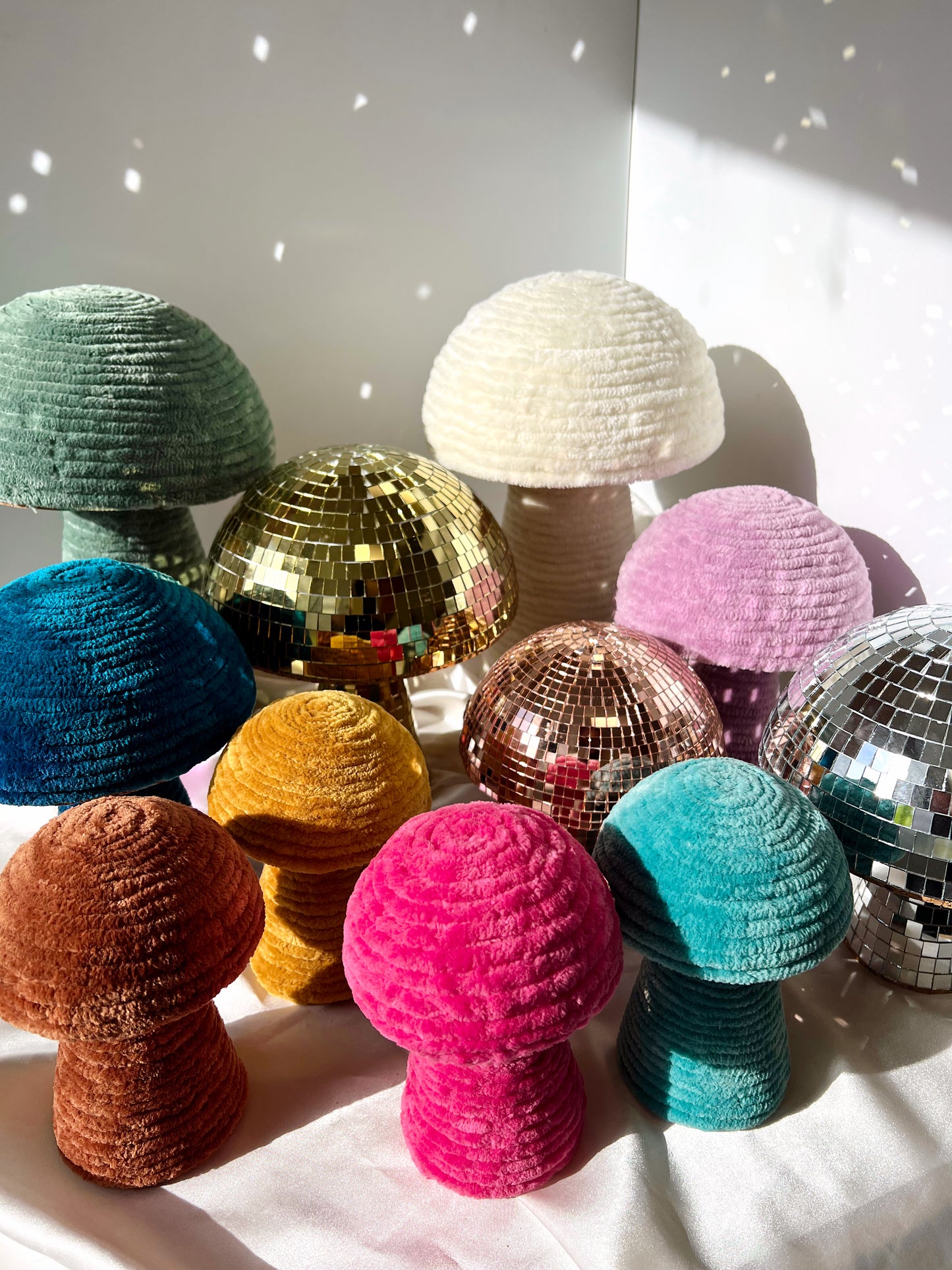 Customizable Velvet + Disco Shroomie Trio