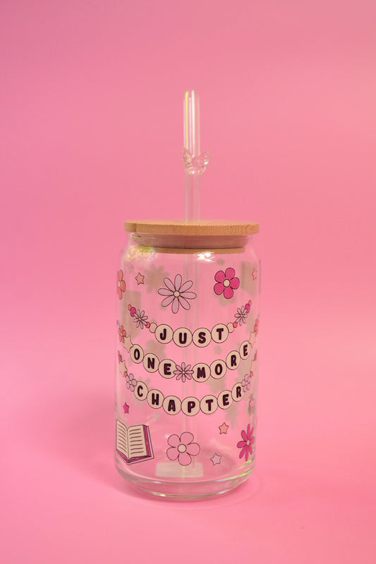 Just One More Chapter Glass Cup