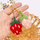 Strawberry Felt Keychain