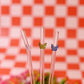 Butterfly Charm Glass Straws