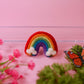 Rainbow Felt Car Vent Clip