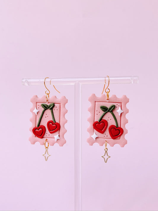 Cherry Stamp Dangles