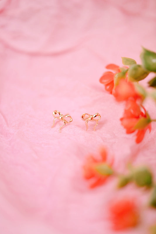 Sweetheart Bow Studs