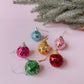 Multicolored Disco Ball Ornaments 12-pack