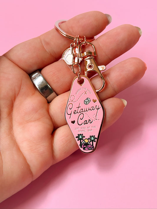 Getaway Car Rose Gold Keychain