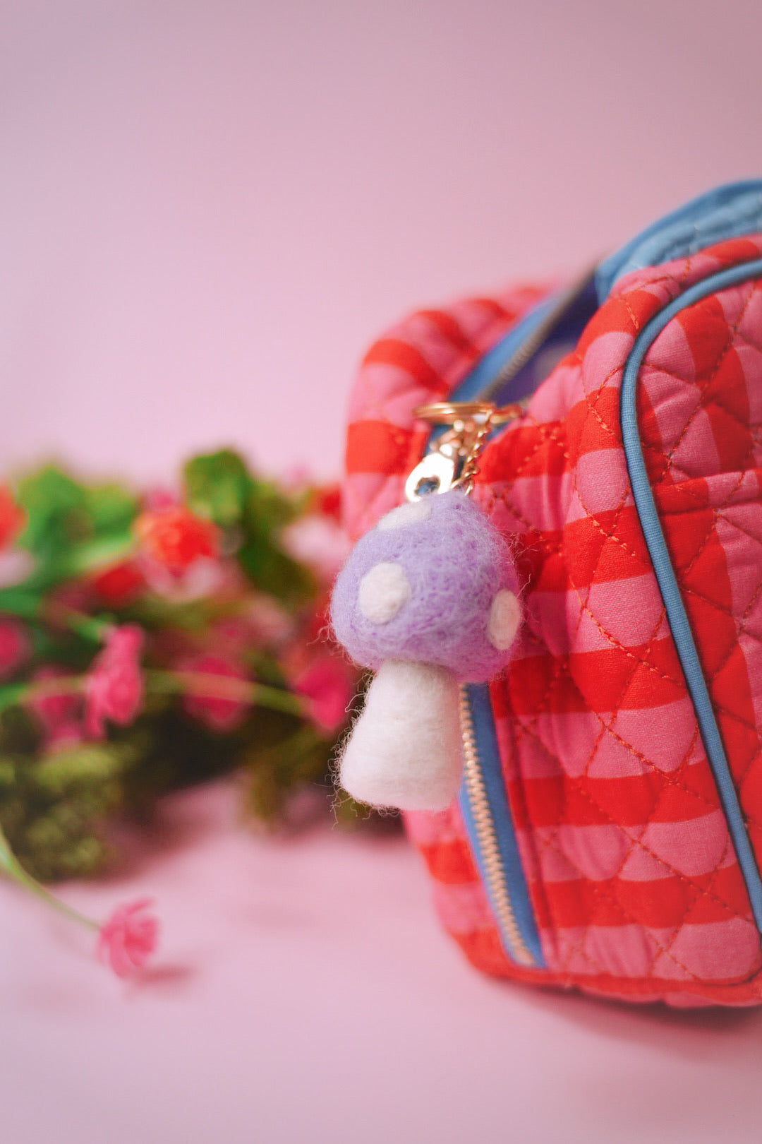 Mushroom Felt Keychain