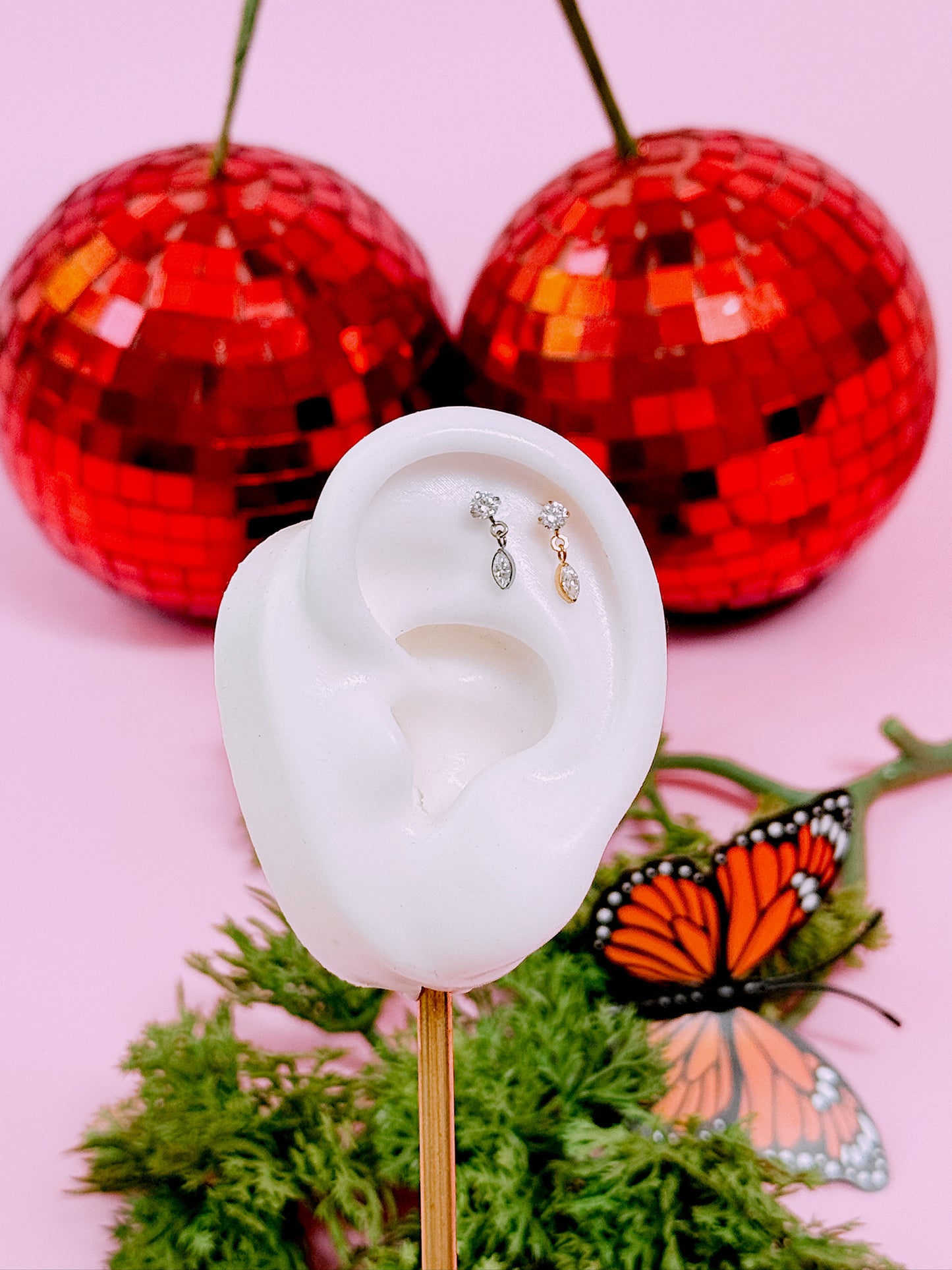 Dew Drop Flat-Back Stud (Single or Pair!)