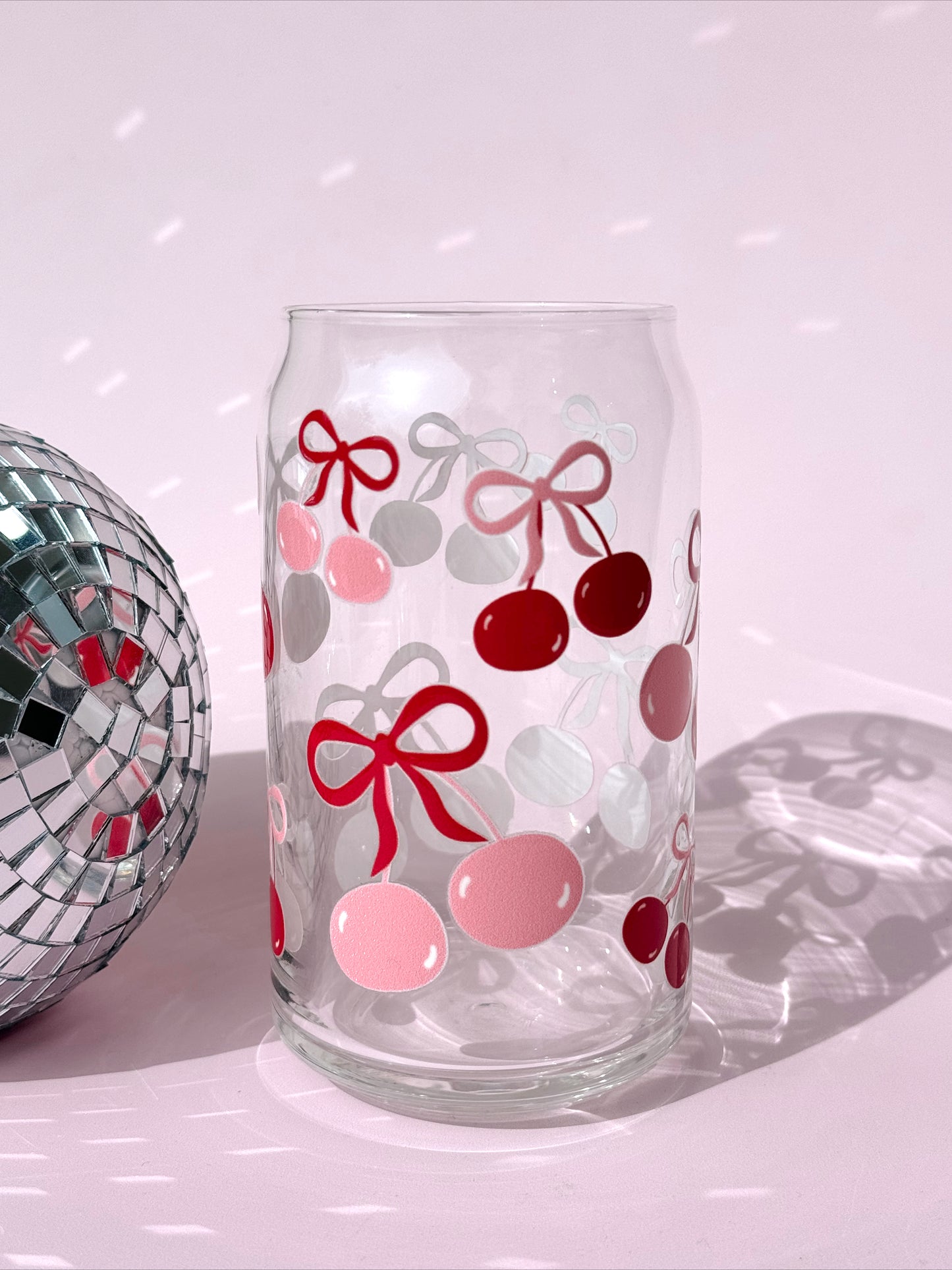 2 Sweet 4 U Cherry Bows Glass Cup