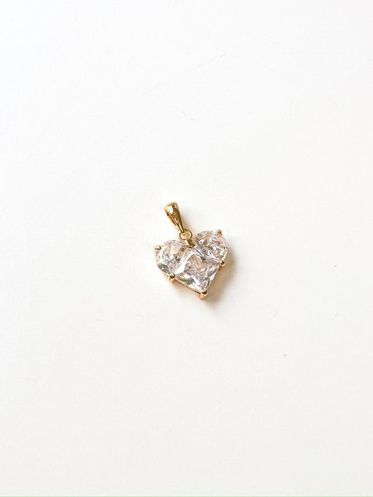 Big Crystal Heart Charm