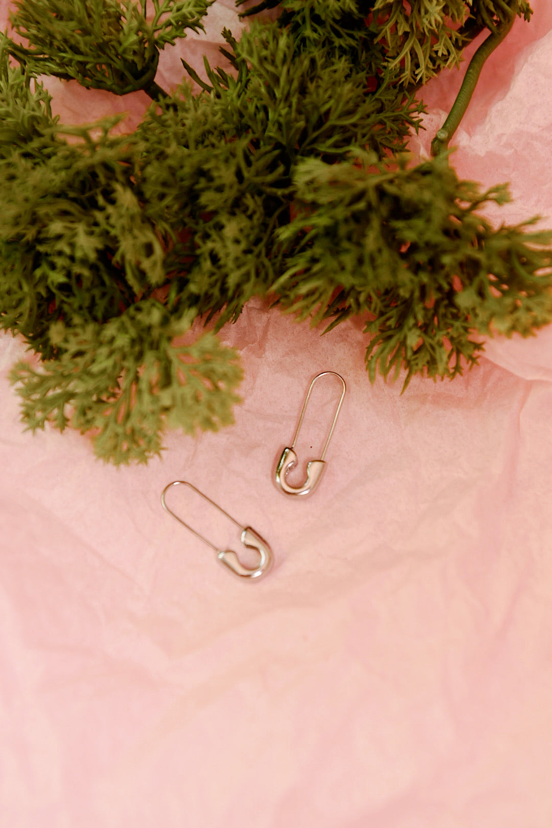 Sterling Silver Safety Pin Earrings (Gold + Silver)