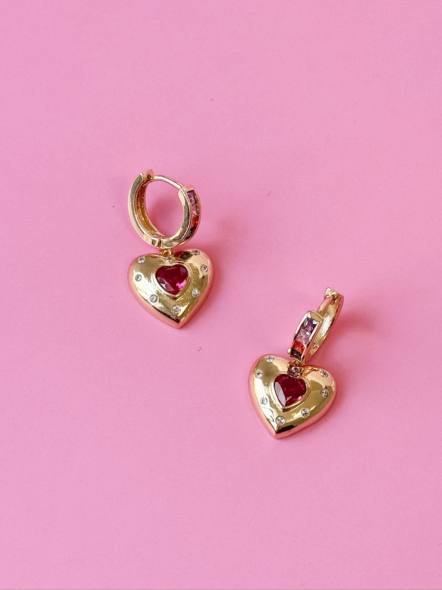 Club Serotonin Heart Huggies (Gold + Silver)