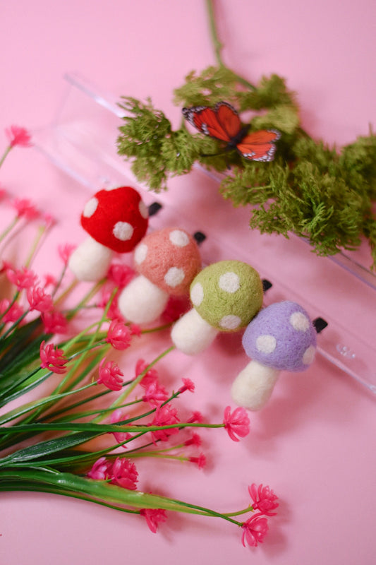 Felt Mushroom Car Vent Clip