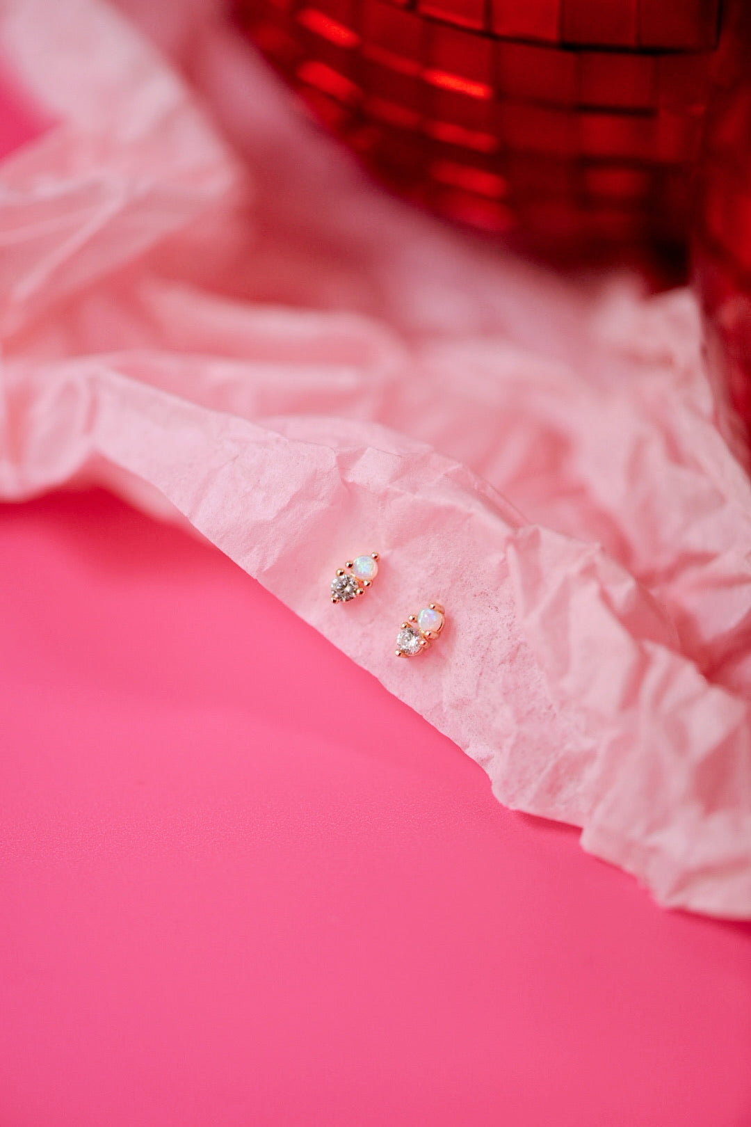 CZ Opal Studs