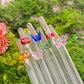 Mushroom Charm Glass Straws