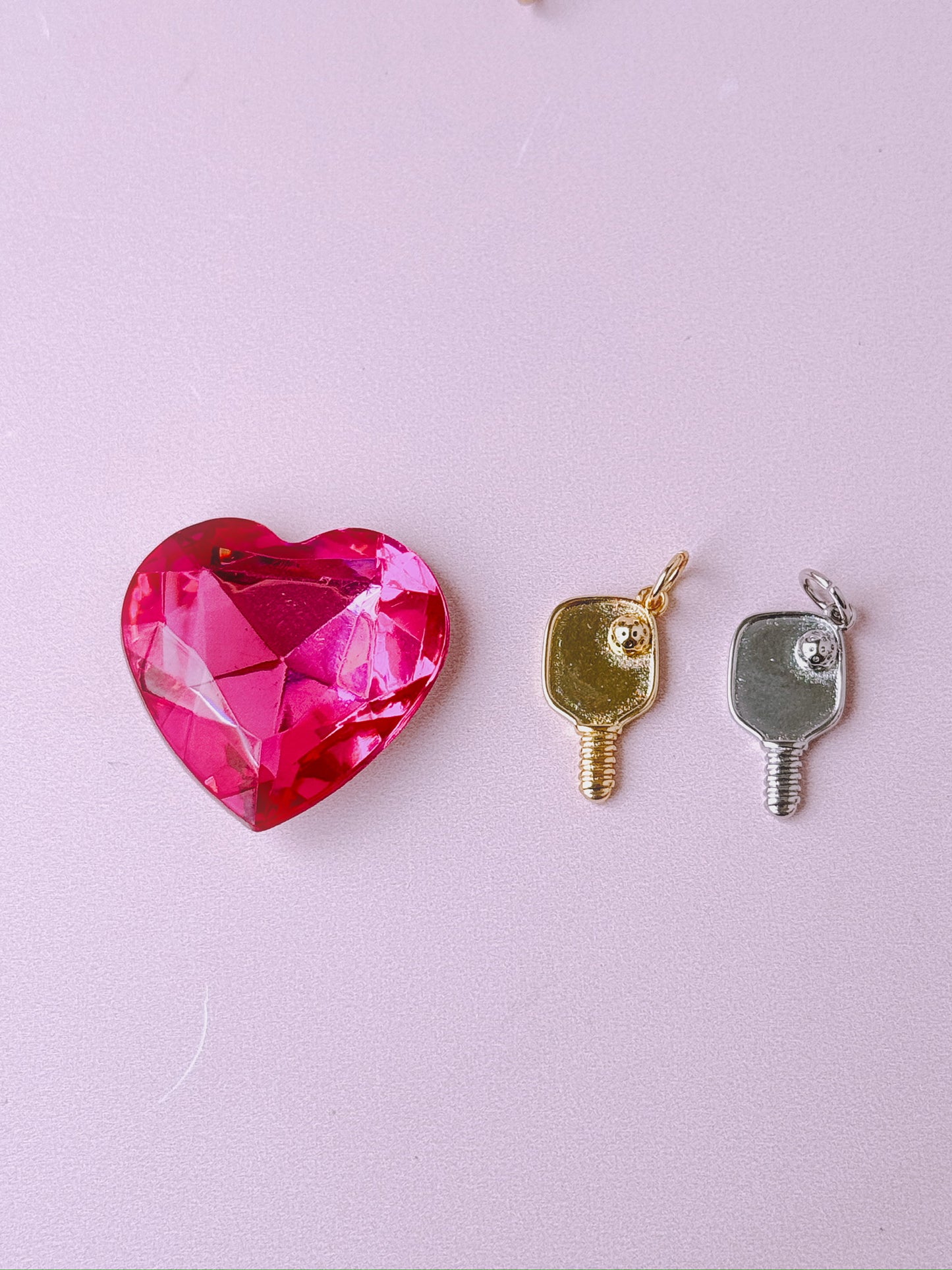 Pickleball Charm (Gold + Silver)