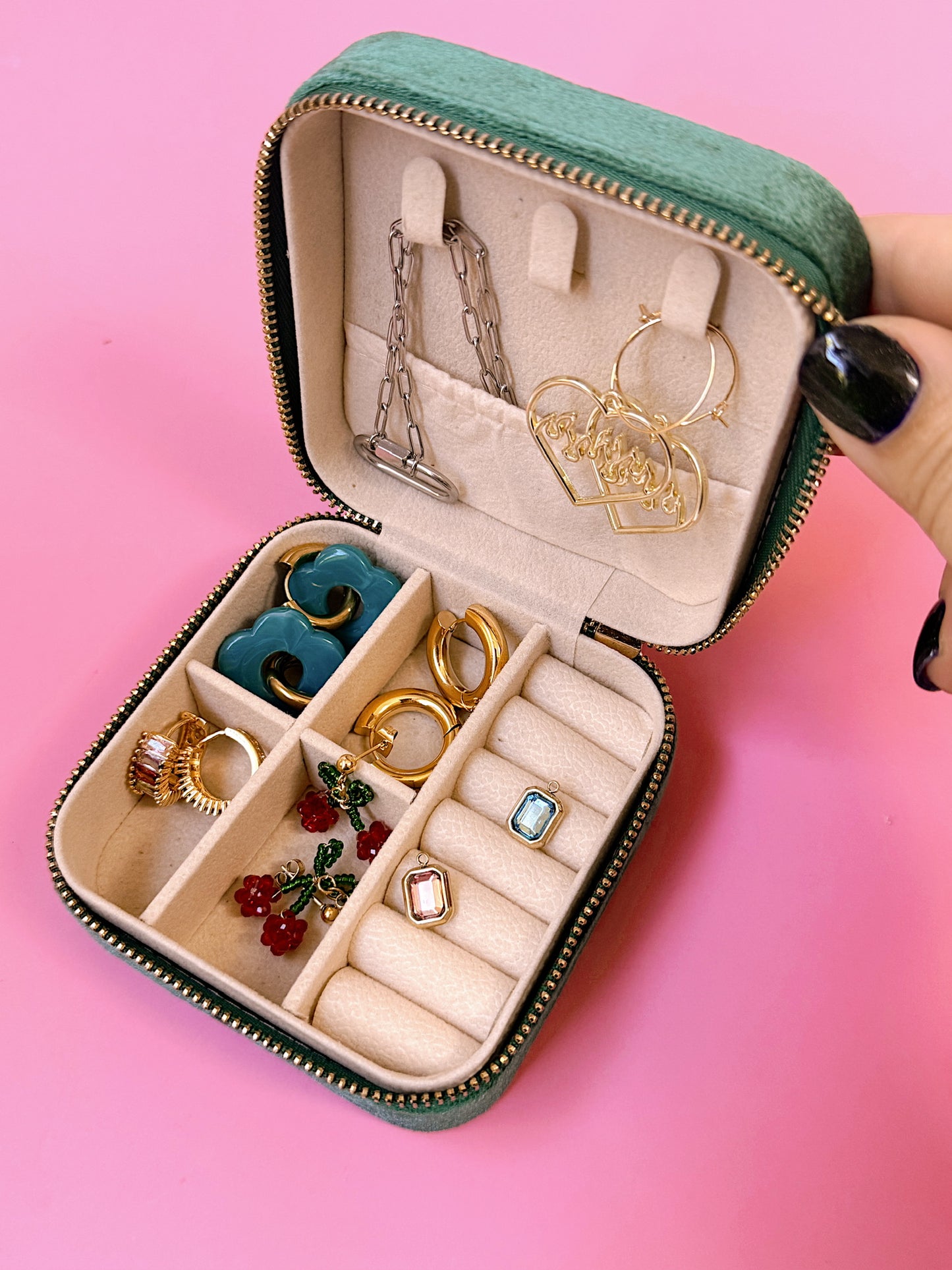 Velvet Jewelry Travel Case