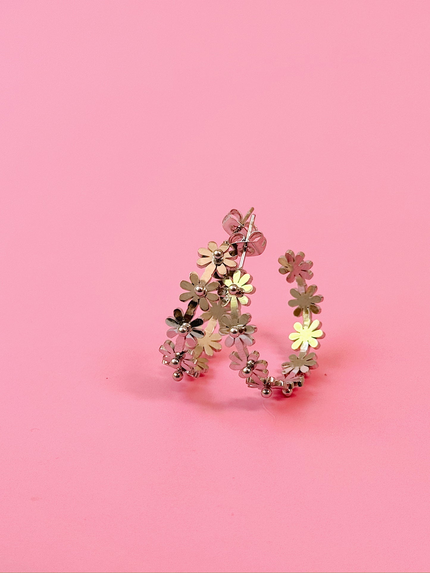 Wildflower Metal Hoops (Gold + Silver)