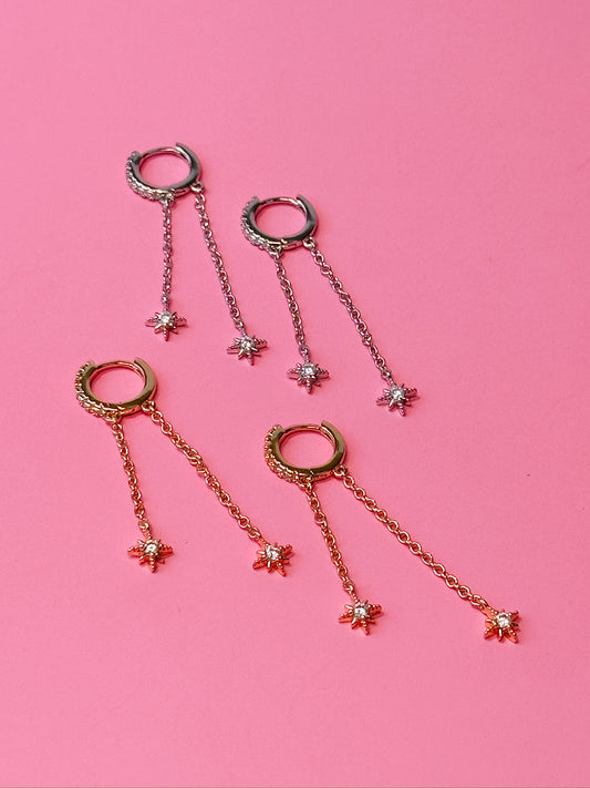 Double Nova Huggie Dangles