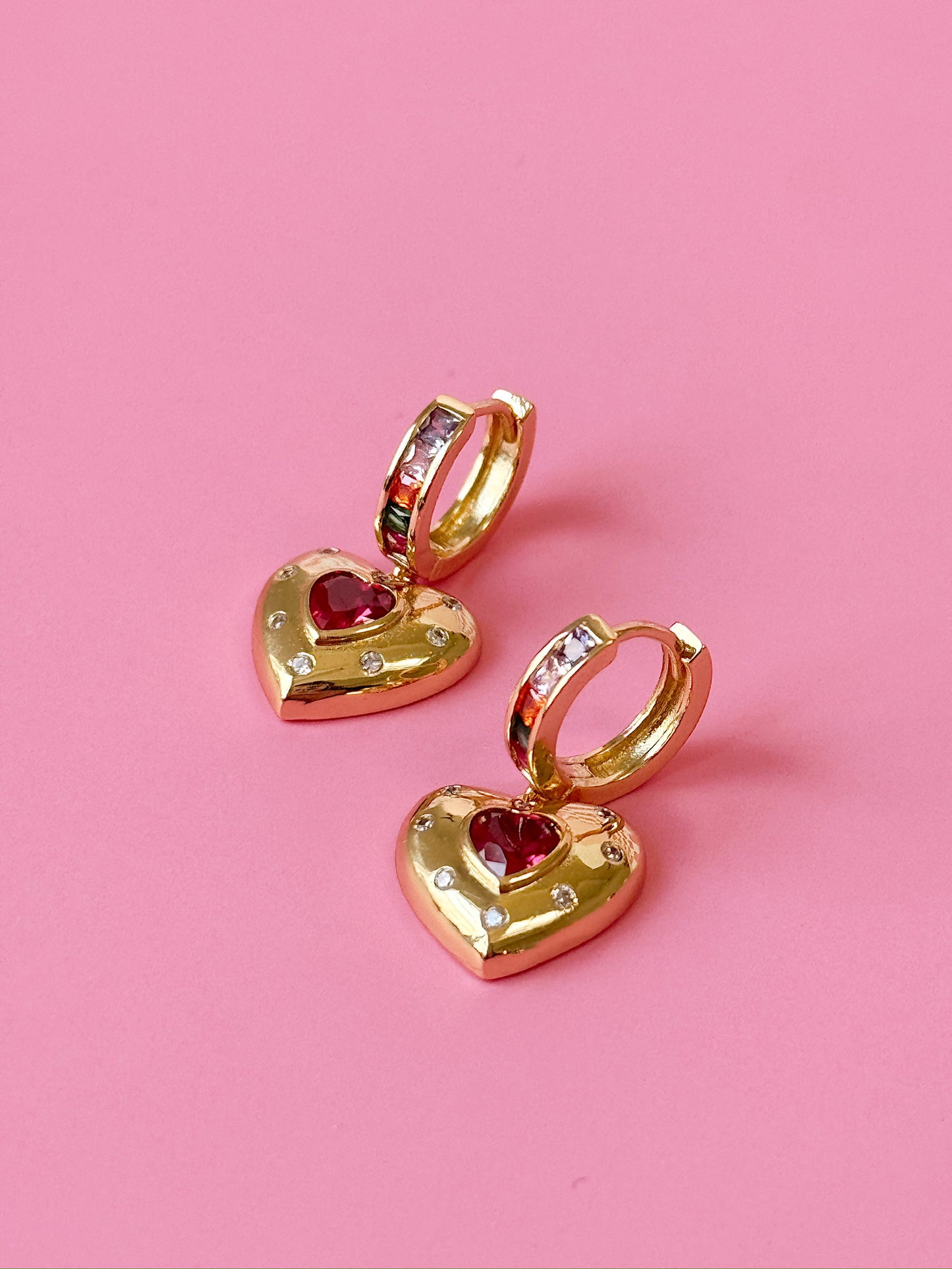 Club Serotonin Heart Huggies (Gold + Silver)