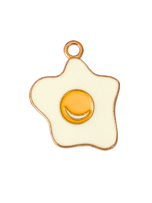 Large Fried Egg Gold Charm