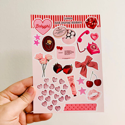 Junk Journal Stickers - Lovers