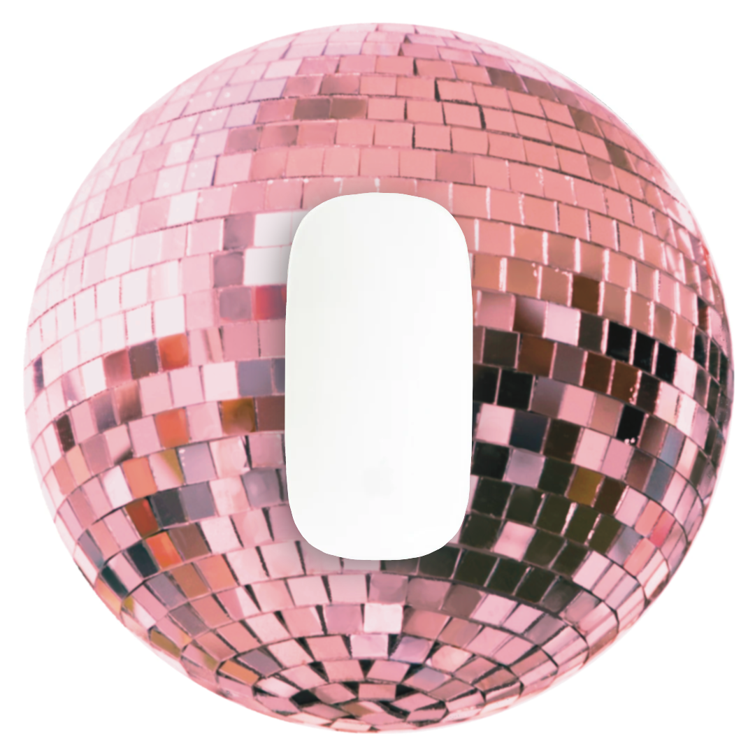 Pink Disco Ball Mousepad