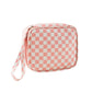 Travel Checker Makeup Cosmetic Pouch Bag