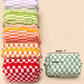 Checker Makeup Cosmetic Pouch Bag