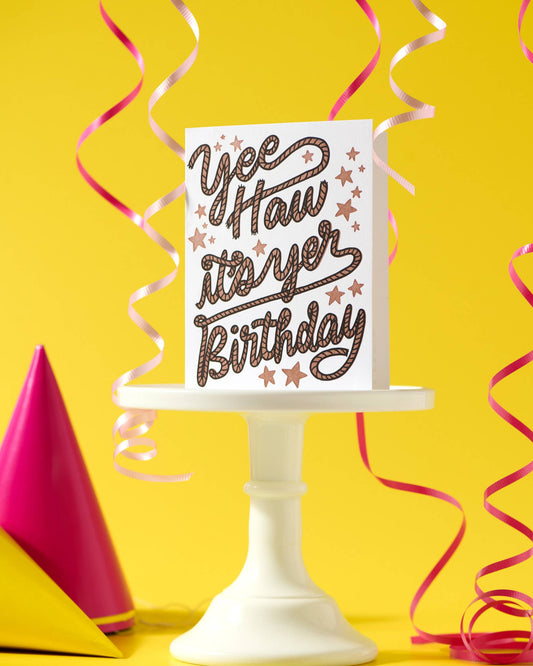 Yee Haw Western Birthday Card