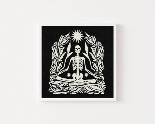 Meditating Skeleton - Art Print