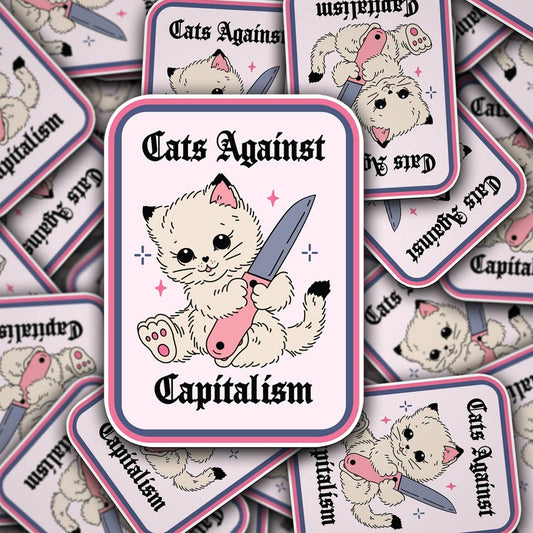Cats Against Capitalism Sticker