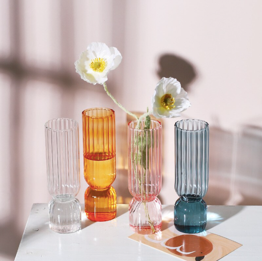 Nordic Glass Fluted Vase