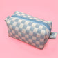 Checker Makeup Cosmetic Pouch Bag