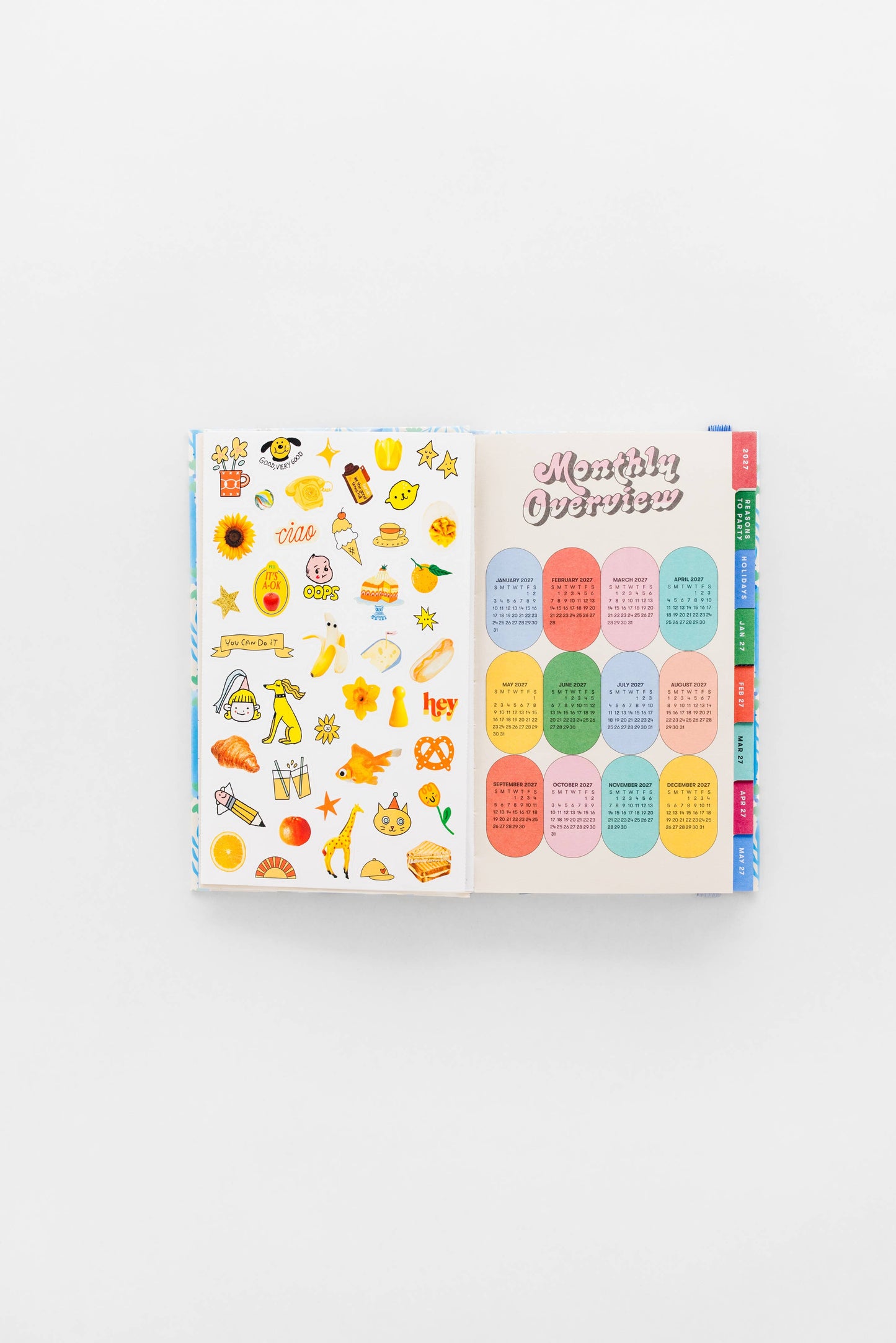12 Month Classic Planner - Blue Tile Floral
